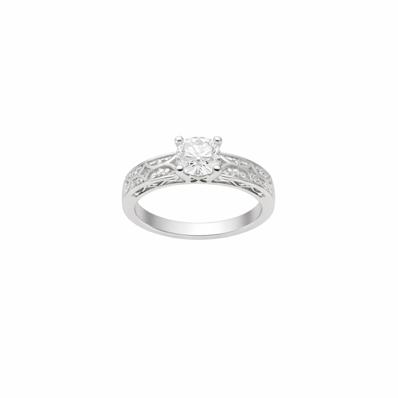 Elegant solitaire ring