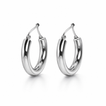 Classic Silver Hoop Earrings (small)