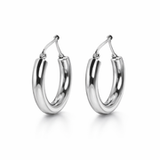 Classic Silver Hoop Earrings (small)