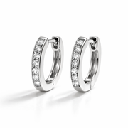 Crystal Pavé Hoop Earrings
