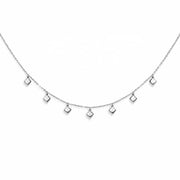 Diamond Shape Drop Charm Necklace