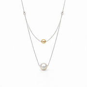 Double Pearl Layered Necklace