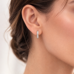 Crystal Pavé Hoop Earrings