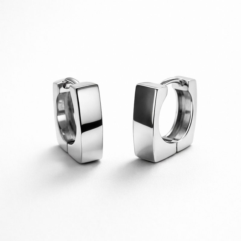 Geometric Square Hoop Earrings
