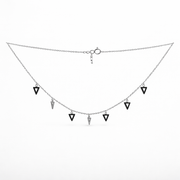 Geometric Triangle Charm Necklace