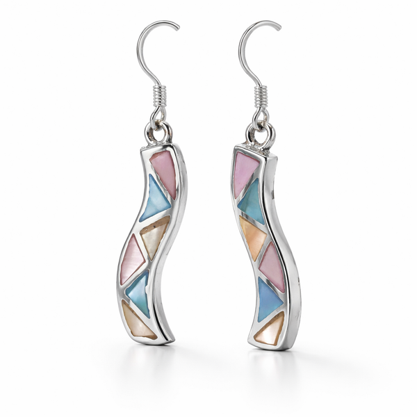 Multicolor Mosaic Drop Earrings