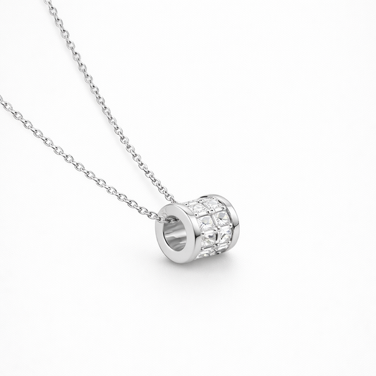 Crystal Barrel Pendant Necklace