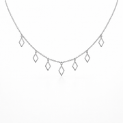Open Diamond Shape Charm Necklace