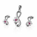 Elegant Infinity Pendant And Stud Set