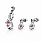Elegant Infinity Pendant And Stud Set