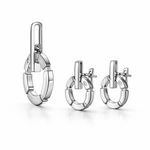 Contemporary Circle Bar Pendant Set