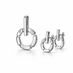 Contemporary Circle Bar Pendant Set