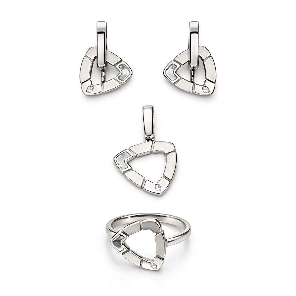 Triangle Link Jewellery Set
