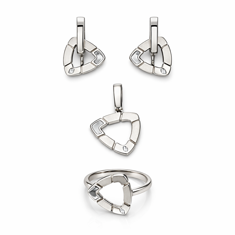 Triangle Link Jewellery Set
