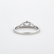 Crown Heart Diamond Ring