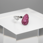 Pink Pavé Open Ring