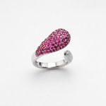 Pink Pavé Open Ring