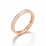 Rose Gold Baguette Eternity Band