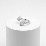 Modern Pavé Open Ring