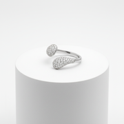 Modern Pavé Open Ring
