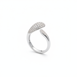 Modern Pavé Open Ring