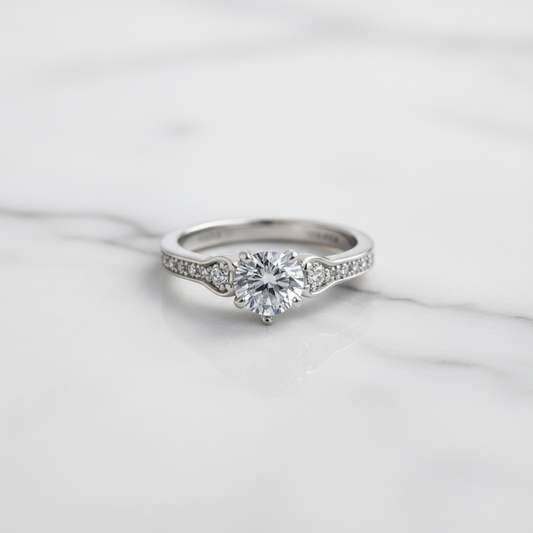 Vintage Inspired Diamond Engagement Ring