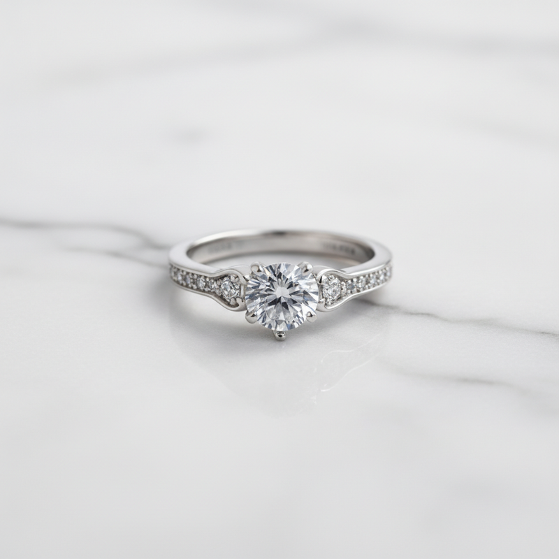 Vintage Inspired Diamond Engagement Ring