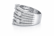 Multi-Row Diamond Statement Ring