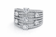 Multi-Row Diamond Statement Ring