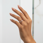 Rose Gold Criss-Cross Diamond Ring