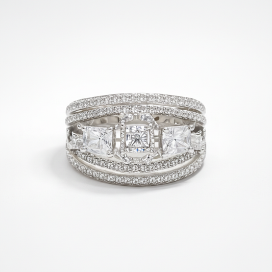 Luxury Multi-Stone Diamond Statement Ring