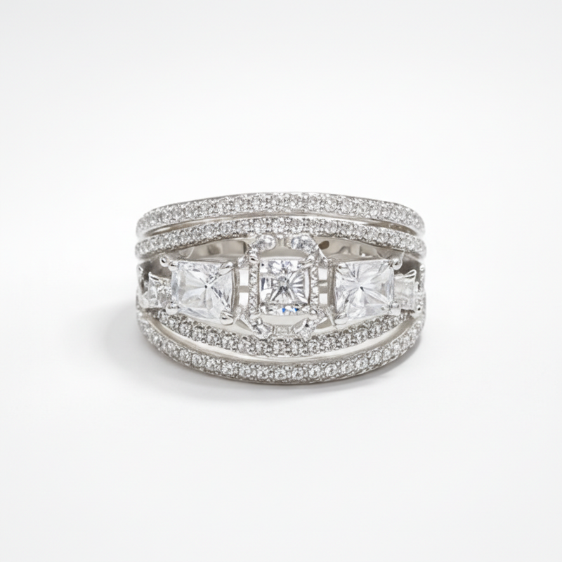 Luxury Multi-Stone Diamond Statement Ring