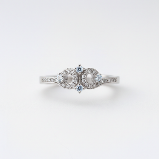 Vintage Inspired Diamond Infinity Ring