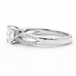Modern Split Diamond Engagement Ring