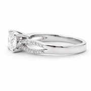 Modern Split Diamond Engagement Ring