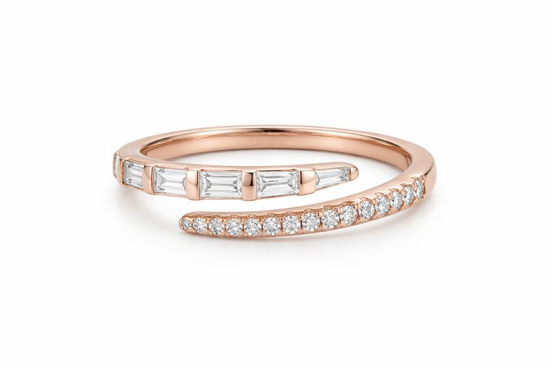 Rose Gold Diamond Wrap Ring