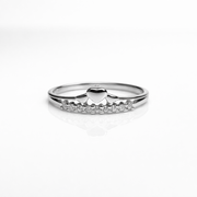 Delicate Heart Diamond Ring