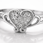 Vintage Heart Filigree Ring