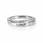 Baguette & Round Stone Curve Ring