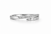 Baguette & Round Stone Curve Ring