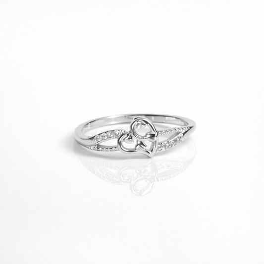 Double Heart Infinity Ring