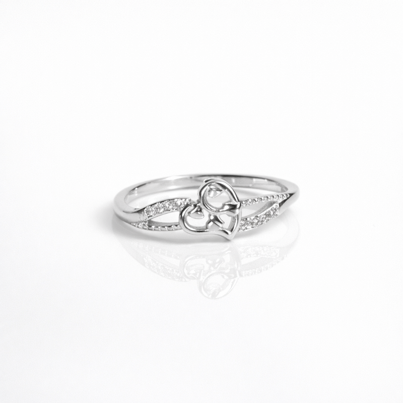 Double Heart Infinity Ring