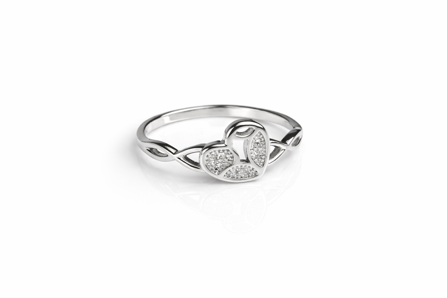Triple Heart Diamond Ring