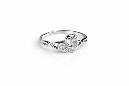 Triple Heart Diamond Ring