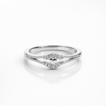 Double Heart V Band Ring