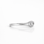 Double Heart V Band Ring