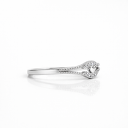 Double Heart V Band Ring