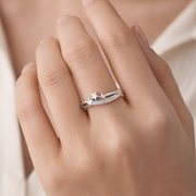 Star Accent Diamond Ring