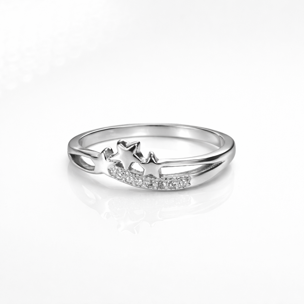 Star Accent Diamond Ring