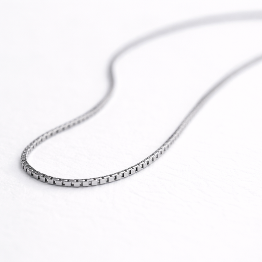 Silver Box Chain Necklace
